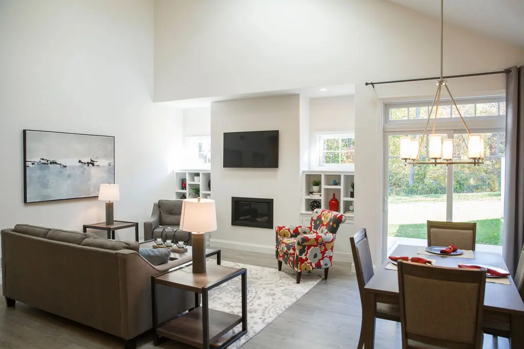 Modern house with open floor plan living area