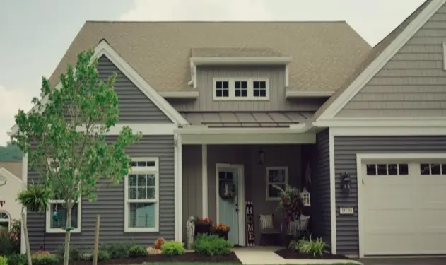 Front of a house - custom home in the video