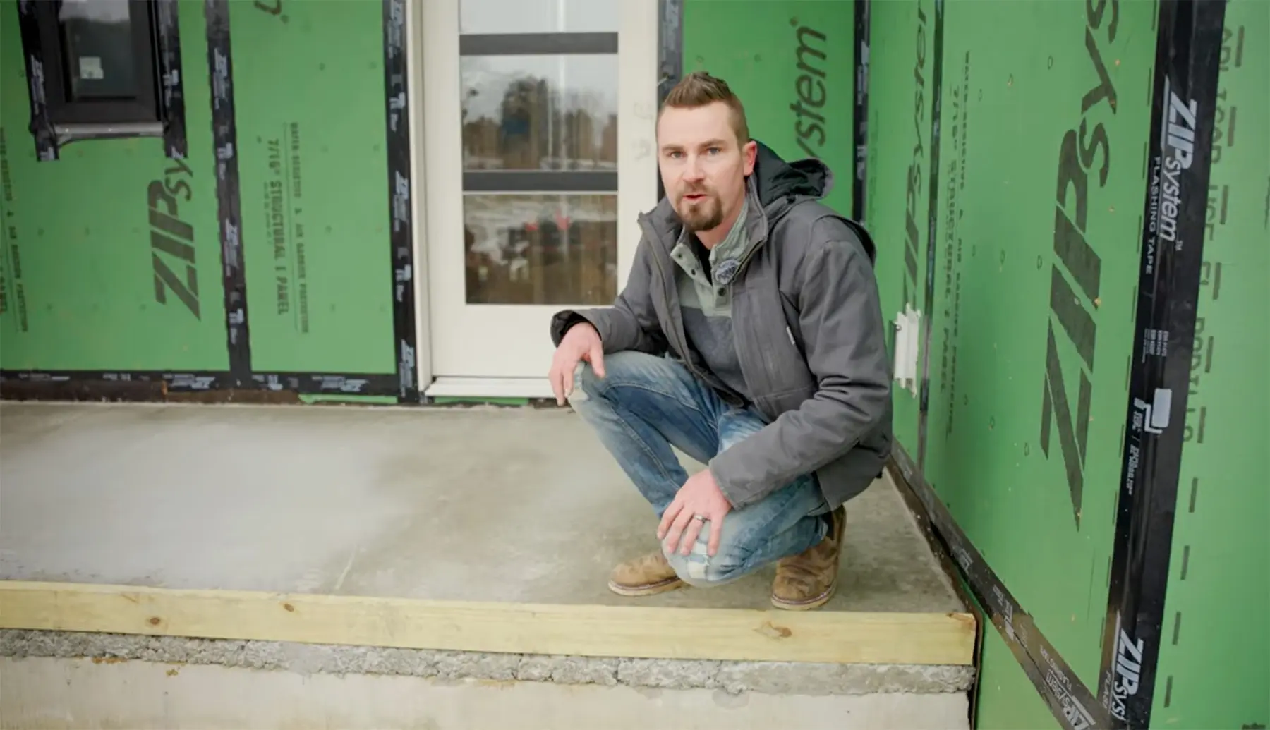 Chase showing an energy efficient home at The Cliffs