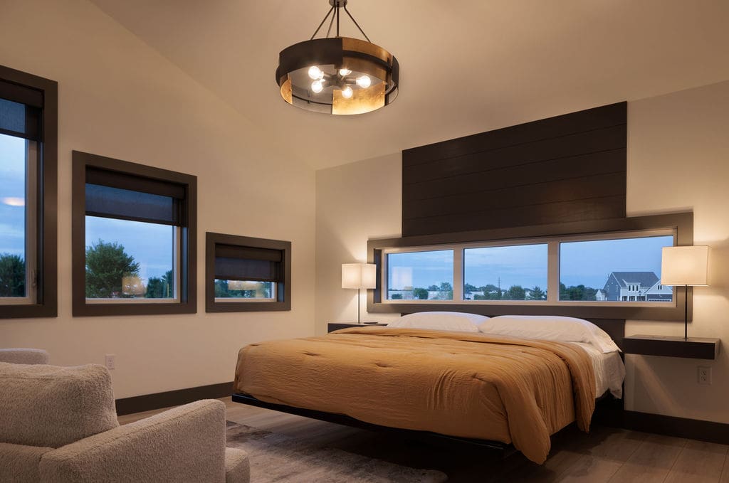 Modern style master bedroom