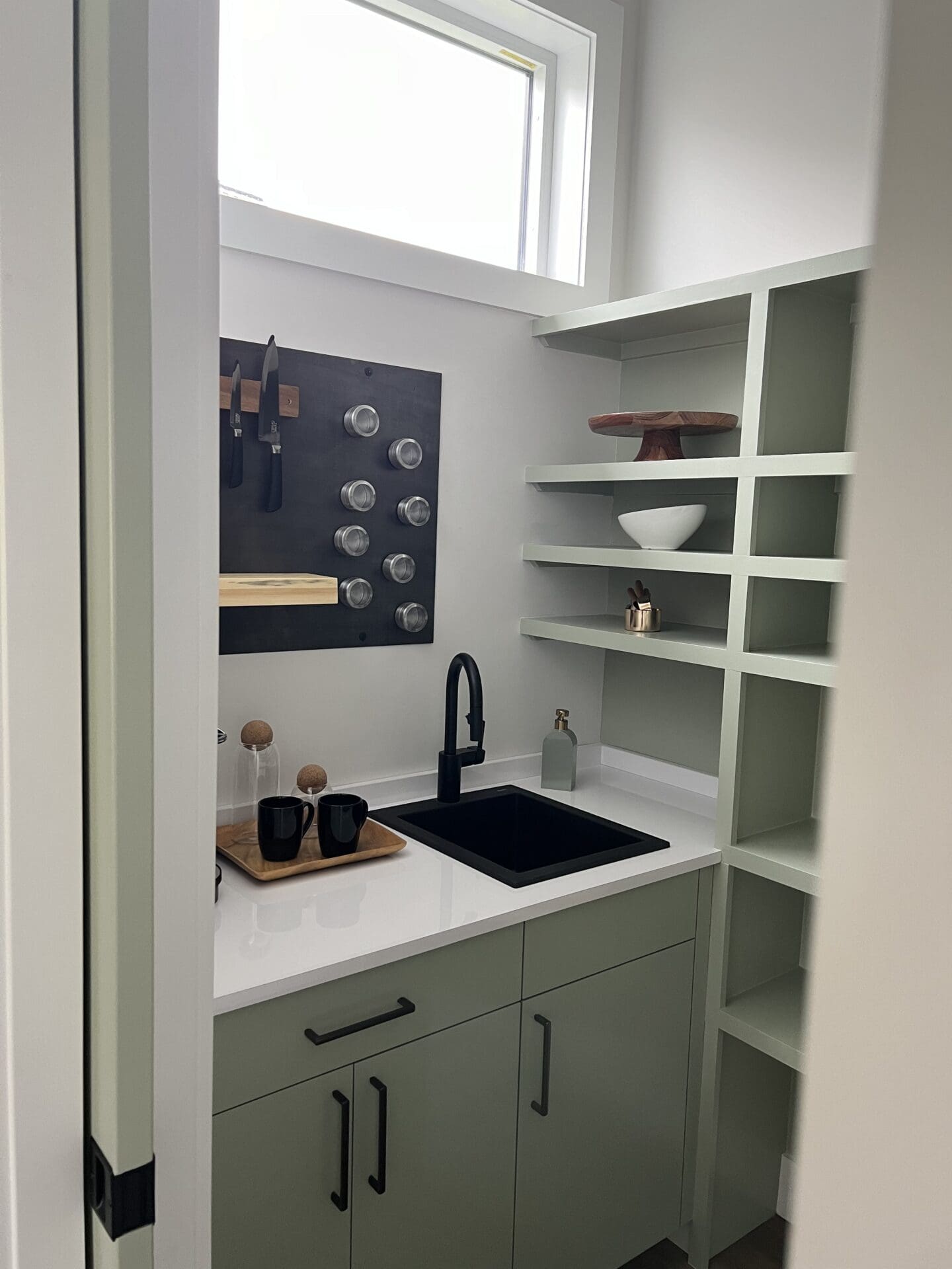Butler's pantry with smart storage
