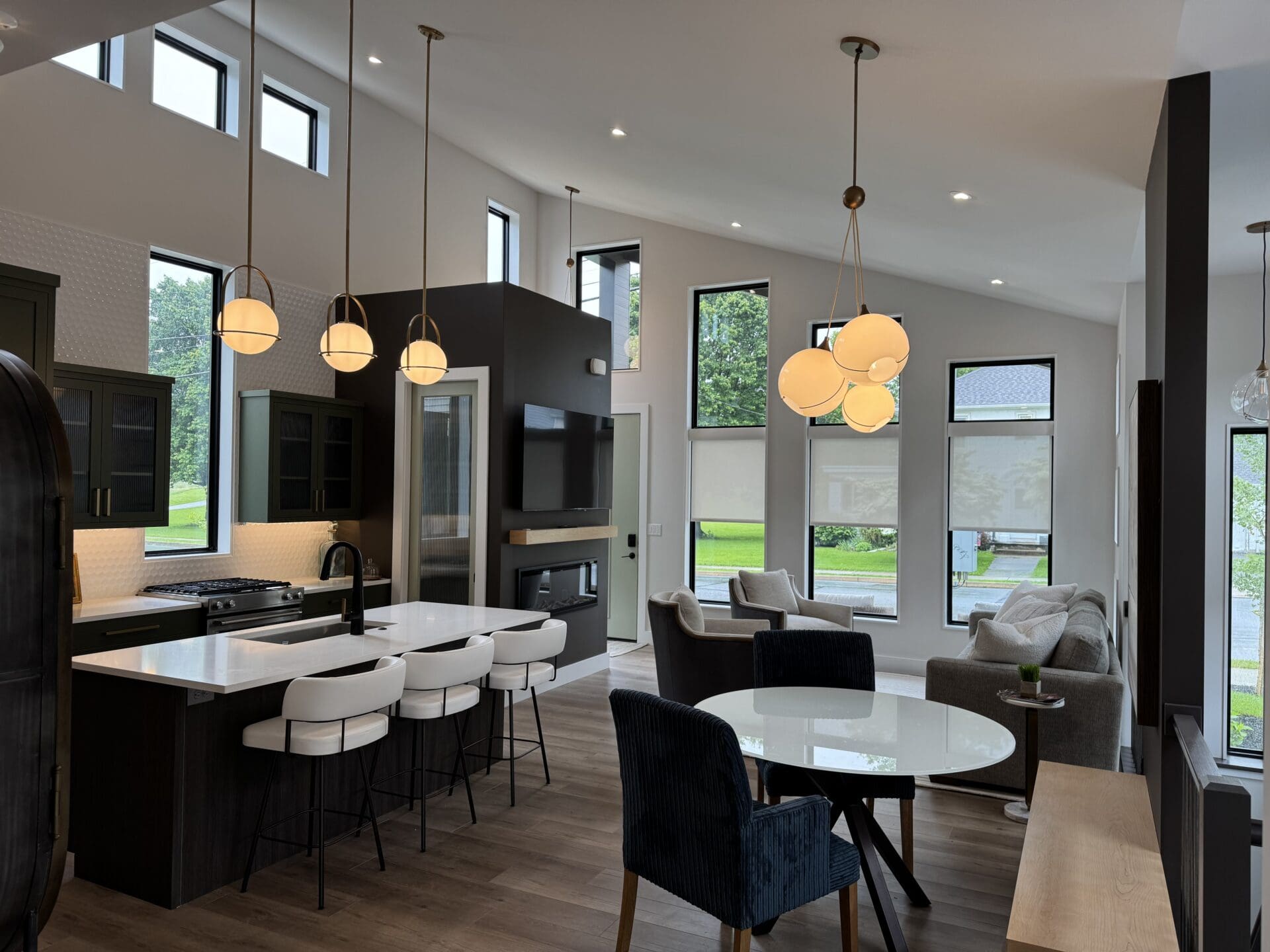 Kitchen as part of an open floor plan in a custom home